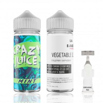 Компоненти Crazy Juice - Mint 120ml: Ціна, Характеристики, Фото