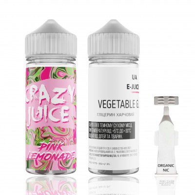 Компоненти Crazy Juice - Pink Lemonade 120ml: Ціна, Характеристики, Фото