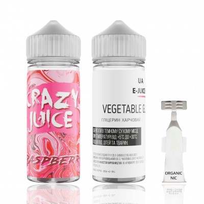 Компоненти Crazy Juice - Raspberry (120ml / 3mg): Ціна, Характеристики, Фото