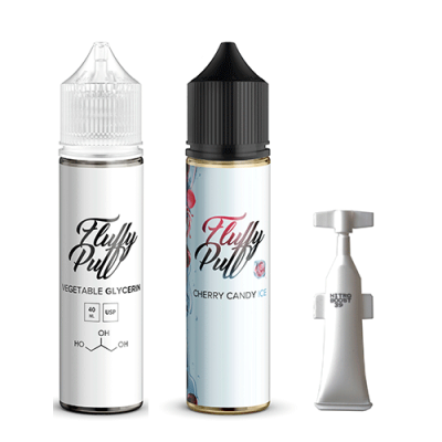 Компоненти Fluffy puff - Cherry Candy ICE (60ml / 3mg): Ціна, Характеристики, Фото