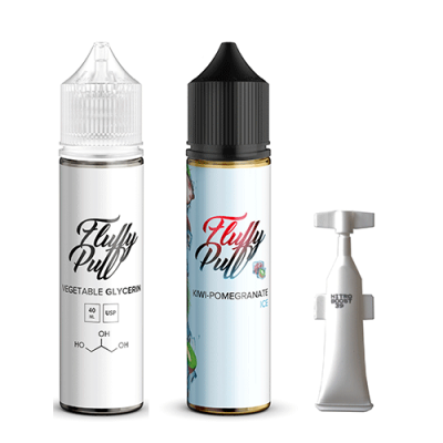 Компоненти Fluffy puff - Kiwi Pomegranate ICE (60ml / 3mg): Ціна, Характеристики, Фото