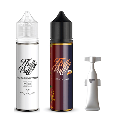 Компоненти Fluffy puff - Peach Jam (60ml / 3mg): Ціна, Характеристики, Фото