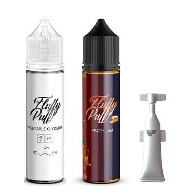 Набор Fluffy puff - Peach Jam (60ml / 3mg):