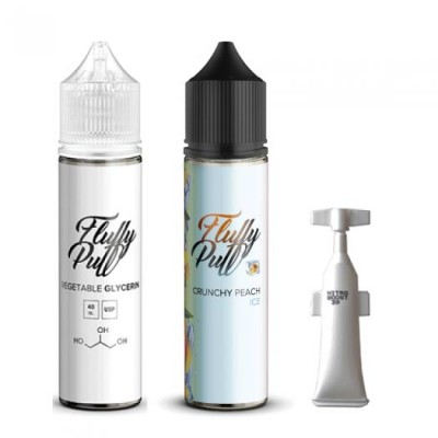 Компоненти Fluffy puff - Crunch Peach ICE (60ml / 3mg): Ціна, Характеристики, Фото