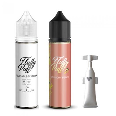 Компоненти Fluffy puff - Crunch Peach (60ml / 3mg): Ціна, Характеристики, Фото