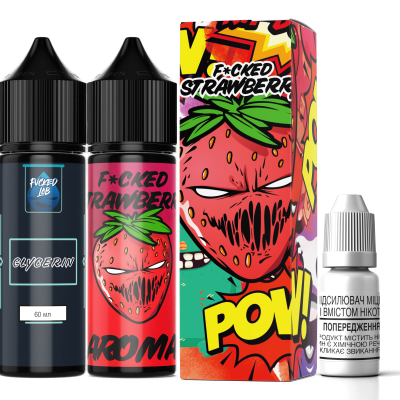 Компоненти Fucked - Strawberry (60ml / 3mg): Ціна, Характеристики, Фото