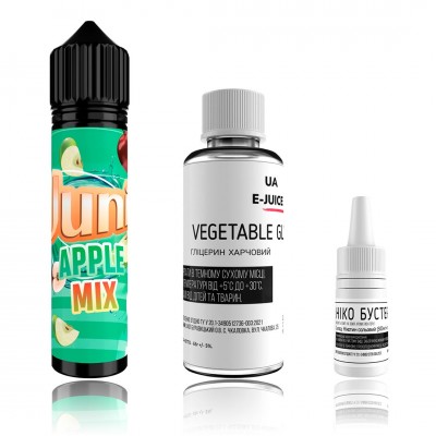 Компоненти Juni - Apple Mix (60ml / 3mg): Ціна, Характеристики, Фото