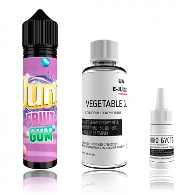 Компоненти Juni - Fruit Gum (60ml / 3mg): Ціна, Характеристики, Фото