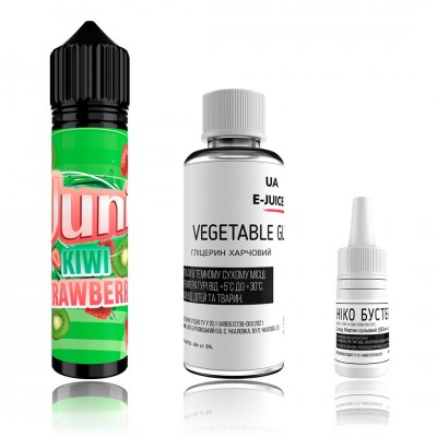 Компоненти Juni - Kiwi Stawberry (60ml / 3mg): Ціна, Характеристики, Фото