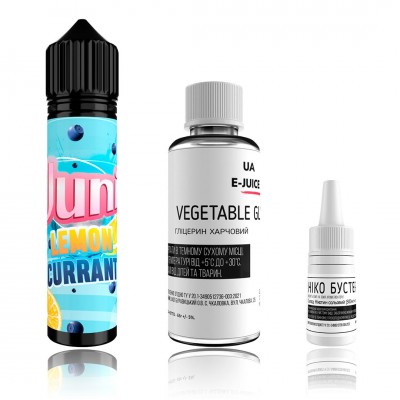 Компоненти Juni - Lemon Currant (60ml / 3mg): Ціна, Характеристики, Фото