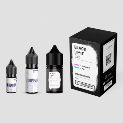 Набор Жидкость Black Limit salt - Strawberry Ice (30ml / 50mg):