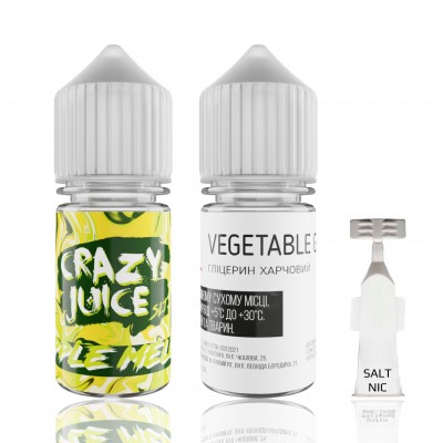 Набір Рідина Crazy Juice salt - Apple Melon (30ml / 50mg)