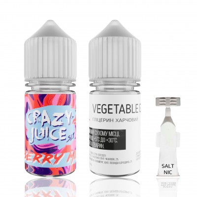 Компоненти Crazy Juice salt - Berry Mix (30ml / 50mg): Ціна, Характеристики, Фото