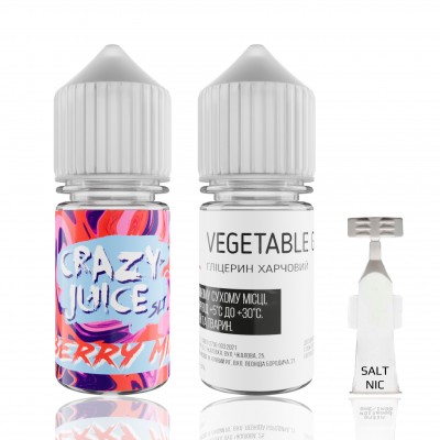 Набор Жидкость Crazy Juice salt - Berry Mix (30ml / 50mg):