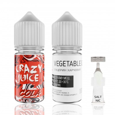 Набор Жидкость Crazy Juice salt - Cola (30ml / 50mg):