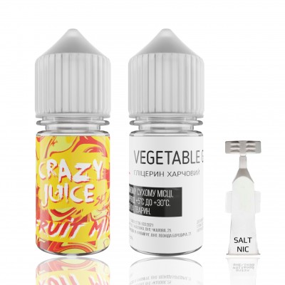 Компоненти Crazy Juice salt - Fruit Mix (30ml / 50mg): Ціна, Характеристики, Фото