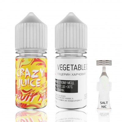 Набор Жидкость Crazy Juice salt - Fruit Mix (30ml / 50mg): Цена, Характеристики, Фото