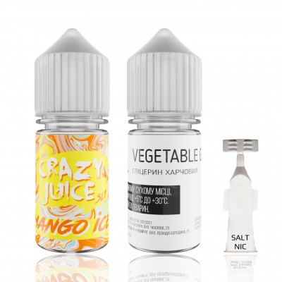 Набір Рідина Crazy Juice salt - Mango Ice (30ml / 50mg): Ціна, Характеристики, Фото