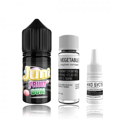 Компоненты Juni salt - Fruite Gum SILVER (30ml / 50mg)