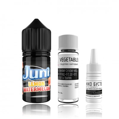 Компоненти Juni salt - Watermelon Lemon SILVER (30ml / 50mg)