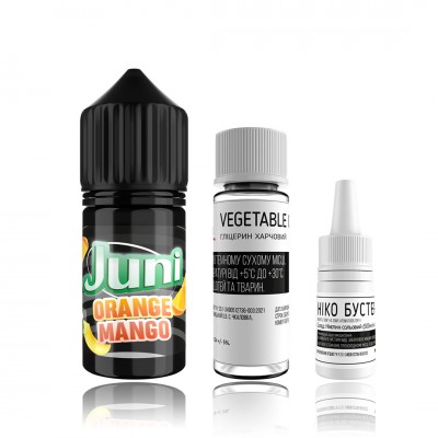Компоненти Juni salt - Orange Mango SILVER (30ml / 50mg)