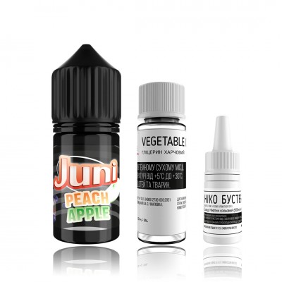 Набір Рідина Juni salt - Peach Apple SILVER (30ml / 50mg):