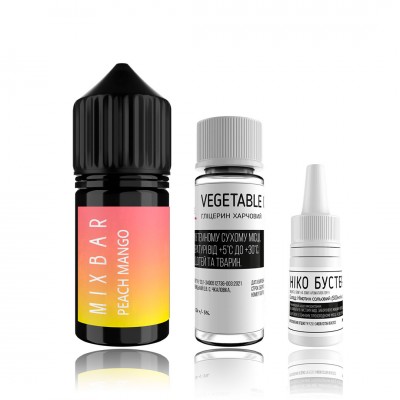 Компоненты Mixbar salt - Peach Mango (30ml / 50mg): Цена, Характеристики, Фото