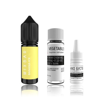 Компоненты Mixbar salt - Banana ICE (15ml / 50mg):