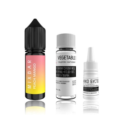Компоненти Mixbar salt - Peach Mango (15ml / 50mg)