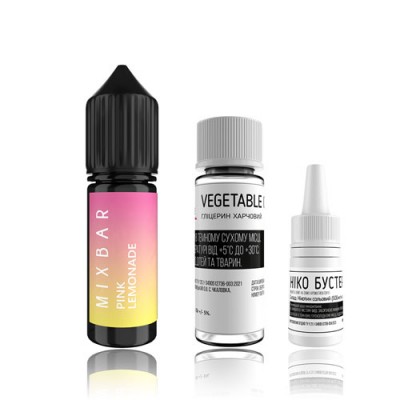 Компоненты Mixbar salt - Pink Lemonade (15ml / 50mg): Цена, Характеристики, Фото