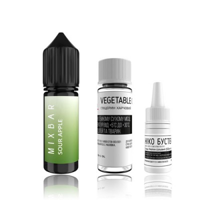 Компоненты Mixbar salt - Sour Apple (15ml / 50mg): Цена, Характеристики, Фото