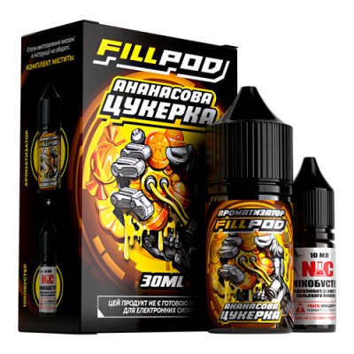 Набір Рідина FillPod salt - Ананасова Цукерка (30ml / 50mg)