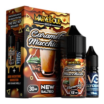 Набор Жидкость Marvellous salt - Caramel Macchiato (30ml / 50mg): Цена, Характеристики, Фото