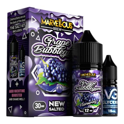 Набір Рідина Marvellous salt - Grape Bubblegum (30ml / 50mg):