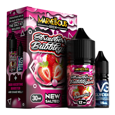 Компоненти Marvellous salt - Strawberry Bubblegum (30ml / 50mg): Ціна, Характеристики, Фото
