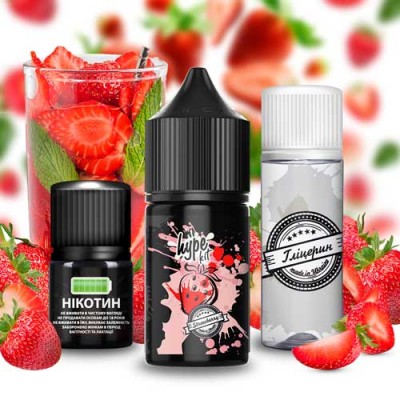 Набір Рідина Hype Salt - Strawberry (30ml / 50mg): Ціна, Характеристики, Фото