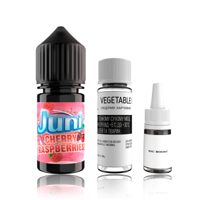 Компоненты Juni salt - Cherry Raspberry (30ml / 50mg)