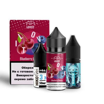 Набор Жидкость Flavorlab LOVEIT salt - Blueberry Cherry 30ml: