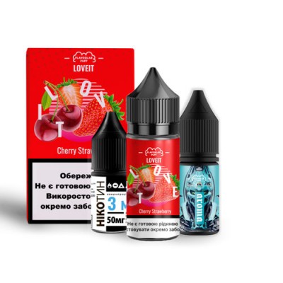 Набор Жидкость Flavorlab LOVEIT salt - Cherry Strawberry (30ml / 50mg):