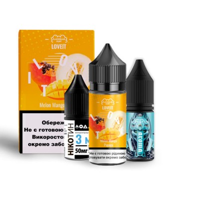 Набір Рідина Flavorlab LOVEIT salt - Melon Mango Papaya (30ml / 50mg):