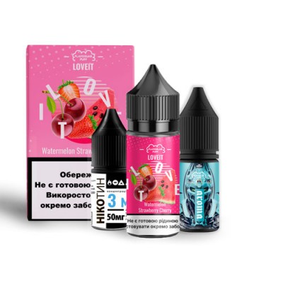 Компоненти Flavorlab LOVEIT salt - Watermelon Strawberry Cherry (30ml / 50mg): Ціна, Характеристики, Фото