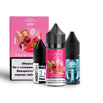 Набор Жидкость Flavorlab LOVEIT salt - Watermelon Strawberry Cherry (30ml / 50mg): Цена, Характеристики, Фото