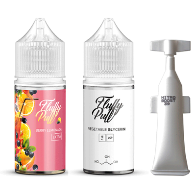 Набор Жидкость Fluffy puff extra salt - Berry Lemonade (30ml / 50mg): Цена, Характеристики, Фото