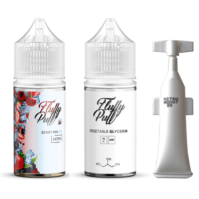 Набір Рідина Fluffy puff extra salt - Berry Mix ICE (30ml / 50mg)