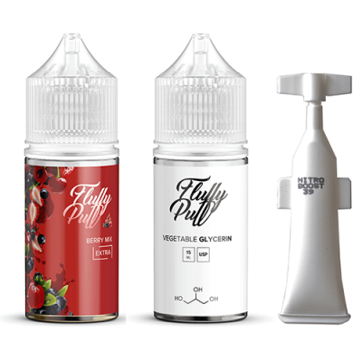 Набір Рідина Fluffy puff extra salt - Berry Mix (30ml / 50mg)