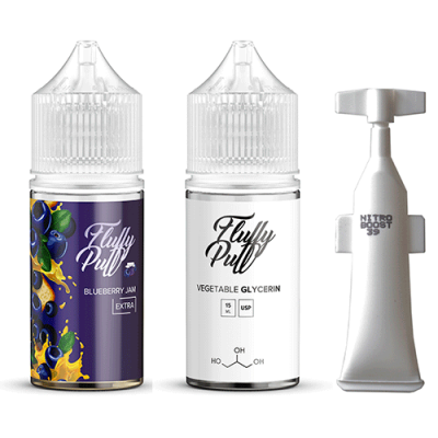 Набір Рідина Fluffy puff extra salt - Raspberry Jam (30ml / 50mg): Ціна, Характеристики, Фото