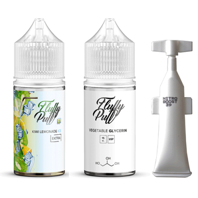 Компоненты Fluffy puff extra salt - Kiwi Lemonade ICE (30ml / 50mg)