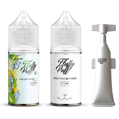 Набір Рідина Fluffy puff extra salt - Kiwi Lemonade ICE (30ml / 50mg)