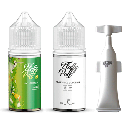 Набір Рідина Fluffy puff extra salt - Kiwi Lemonade (30ml / 50mg): Ціна, Характеристики, Фото