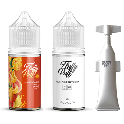 Компоненты Fluffy puff extra salt - Mango Tango (30ml / 50mg)